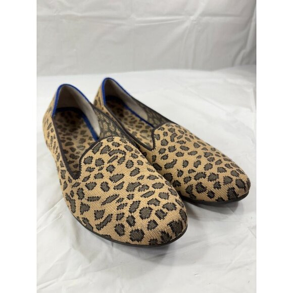 Rothys Spotted Leopard Print Loafers Slip On Round Toe Animal size 8 - Picture 2 of 12